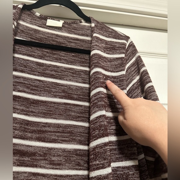 Vila Striped Long Sleeve Open Front Cardigan Sweater Women's Size M - Picture 4 of 8